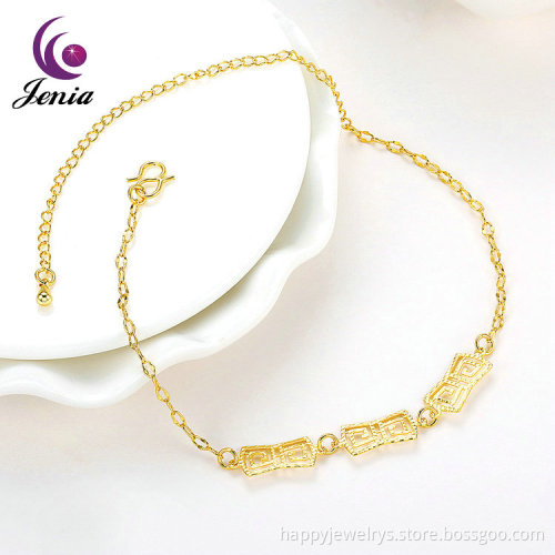 Jenia Top Quality Wholesale Gold Jewellery Charm Thin Anklet For Girls